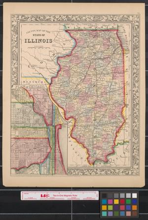 County map of the state of Illinois.