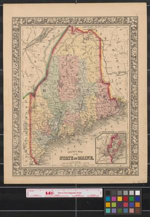 County map of the state of Maine.