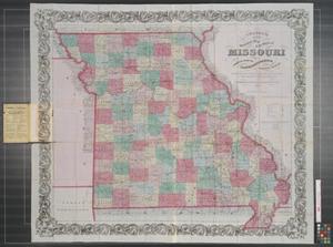 Primary view of Colton's new sectional map of the state of Missouri : compiled from the United States surveys & other authentic sources exhibiting the sections, fractional sections, counties, cities, towns, villages, post offices, rail roads & other internal improvements.
