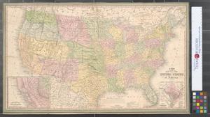 Primary view of object titled 'A new map of the United States of America.'.
