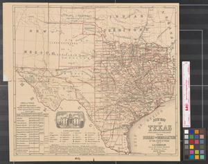 New map of the State of Texas: prepared and published for the Bureau of Immigration of the State of Texas.