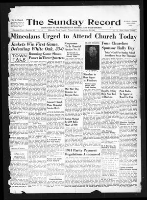 The Sunday Record (Mineola, Tex.), Vol. 11, No. 26, Ed. 1 Sunday, September 29, 1940