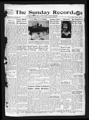 The Sunday Record (Mineola, Tex.), Vol. 11, No. 47, Ed. 1 Sunday, February 23, 1941