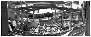 [The Demolition of the First Baptist Church, 8 of 11:   Frame of Building]