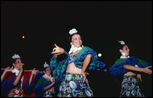 [Flamenco dancers at the Texas Folklife Festival]