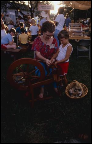 Primary view of object titled '[Spinning Wheel Demonstration]'.