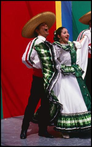 [Mexican Folk Dancers at Fandango Outside Frontier Fort]