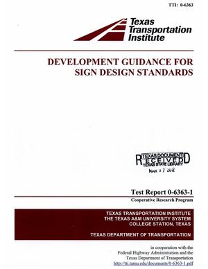 Development guidance for sign design standards