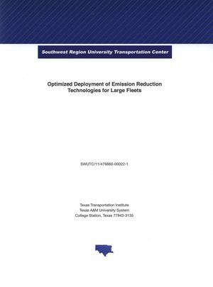 Optimized deployment of emission reduction technologies for large fleets