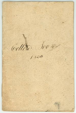 Primary view of object titled 'Cotton Book 1830'.
