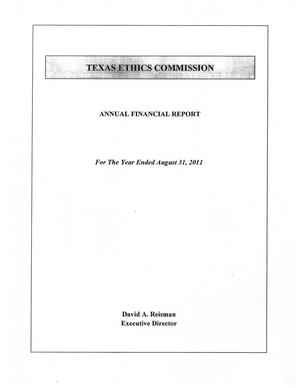Texas Ethics Commission Annual Financial Report: 2011