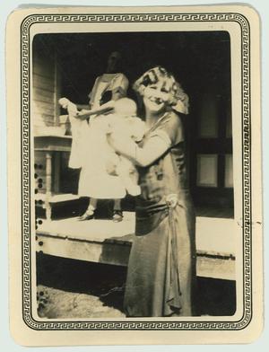 Primary view of object titled '[Eugenia Wallace with baby, and older sister Mal Barton]'.