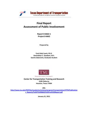 Assessment of public involvement
