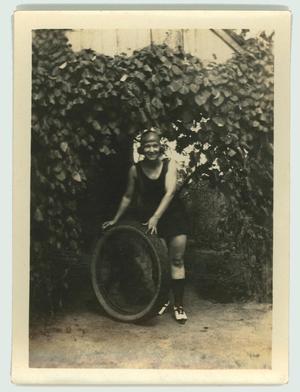Primary view of object titled '[Eugenia Wallace in athletic gear]'.