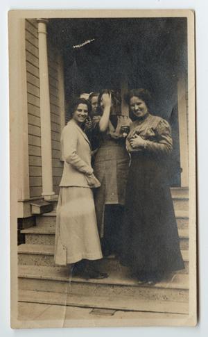 [Young Women on Porch Steps]