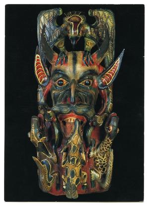 [Postcard: Mascaras Mexicanas [Mexican Masks] Exhibition]