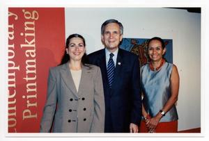 [Lulu Flores, Lloyd Doggett, and Sylvia Orozco at Selections from the Permanent Collection Exhibition]