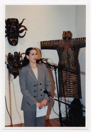 [Lulu Flores Speaking at Opening Reception for Selections from the Permanent Collection]