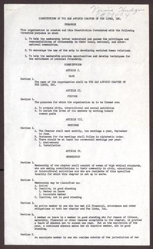 Primary view of object titled '[Constitution of the San Antonio Chapter of the Links, Inc.]'.