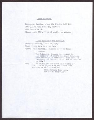 [Links Chapter Documentation: Notice of upcoming events - June 1985]