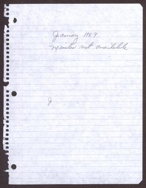 [Note about minutes from the January 1989 meeting of the San Antonio chapter of Links, Inc.]