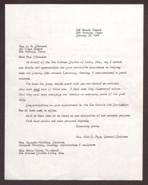 [Letter from Alma K. Inge to Mrs. L. R. Edmerson - January 30, 1966]