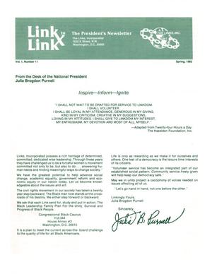 Link to Link: The President's Newsletter, Volume 1, Number 11, Spring 1982