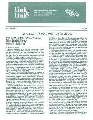 Link to Link: The President's Newsletter, Volume 4, Number 9, May 1993