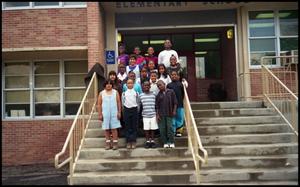 [Gates Elementary Classroom on Front Steps]