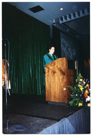 [Female Presenter at 30th Annual Convention of the Arts]