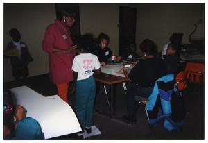 [Eastside Boys and Girls Club Children at Craft Tables]