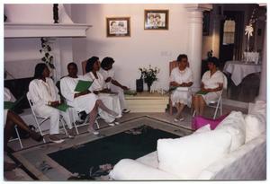 [Women in Living Room for New Member Induction Ceremony]