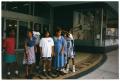 Photograph: [Boys and Girls in Front of Children's Museum Entrance]
