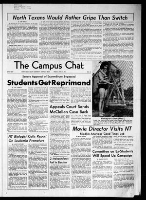 Primary view of object titled 'The Campus Chat (Denton, Tex.), Vol. 50, No. 45, Ed. 1 Friday, April 7, 1967'.