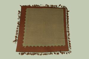 Primary view of object titled 'Fringed coverlet'.
