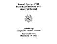 Thumbnail image of item number 1 in: 'State Sales and Use Tax Analysis Report: Second Quarter, 1997'.