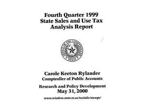Primary view of object titled 'State Sales and Use Tax Analysis Report: Fourth Quarter, 1999'.