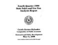 Report: State Sales and Use Tax Analysis Report: Fourth Quarter, 1999