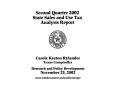 Primary view of State Sales and Use Tax Analysis Report: Second Quarter, 2002