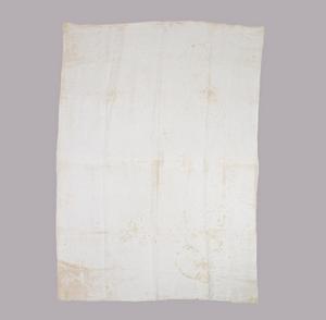 Primary view of object titled 'Linen sheet'.
