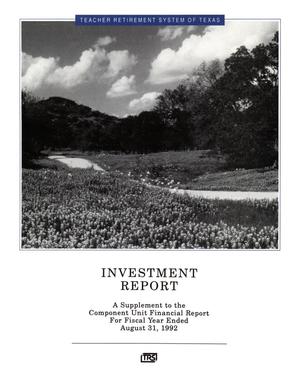 Primary view of object titled 'Teacher Retirement System of Texas Investment Report, 1992'.