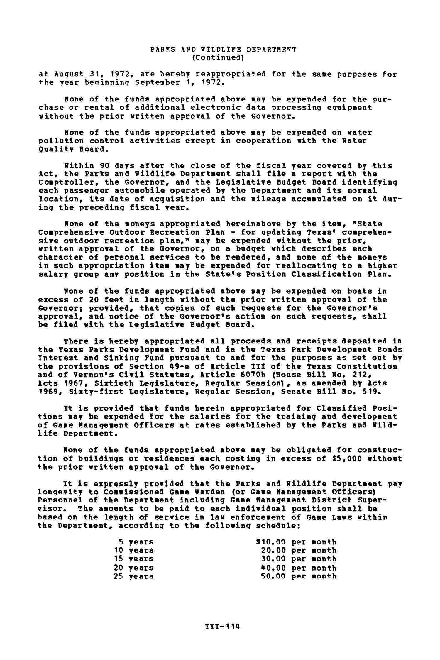 Journal Supplement, Text of Senate Bill No. 11, Regular Session as Amended by Senate Bill No. 7, First Called Session, Sixty-Second Legislature, State of Texas, 1971
                                                
                                                    114
                                                