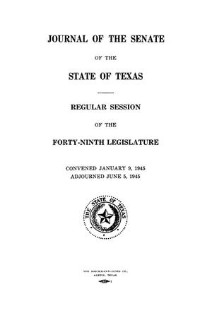 Primary view of object titled 'Journal of the Senate of the State of Texas, Regular Session of the Forty-Ninth Legislature'.