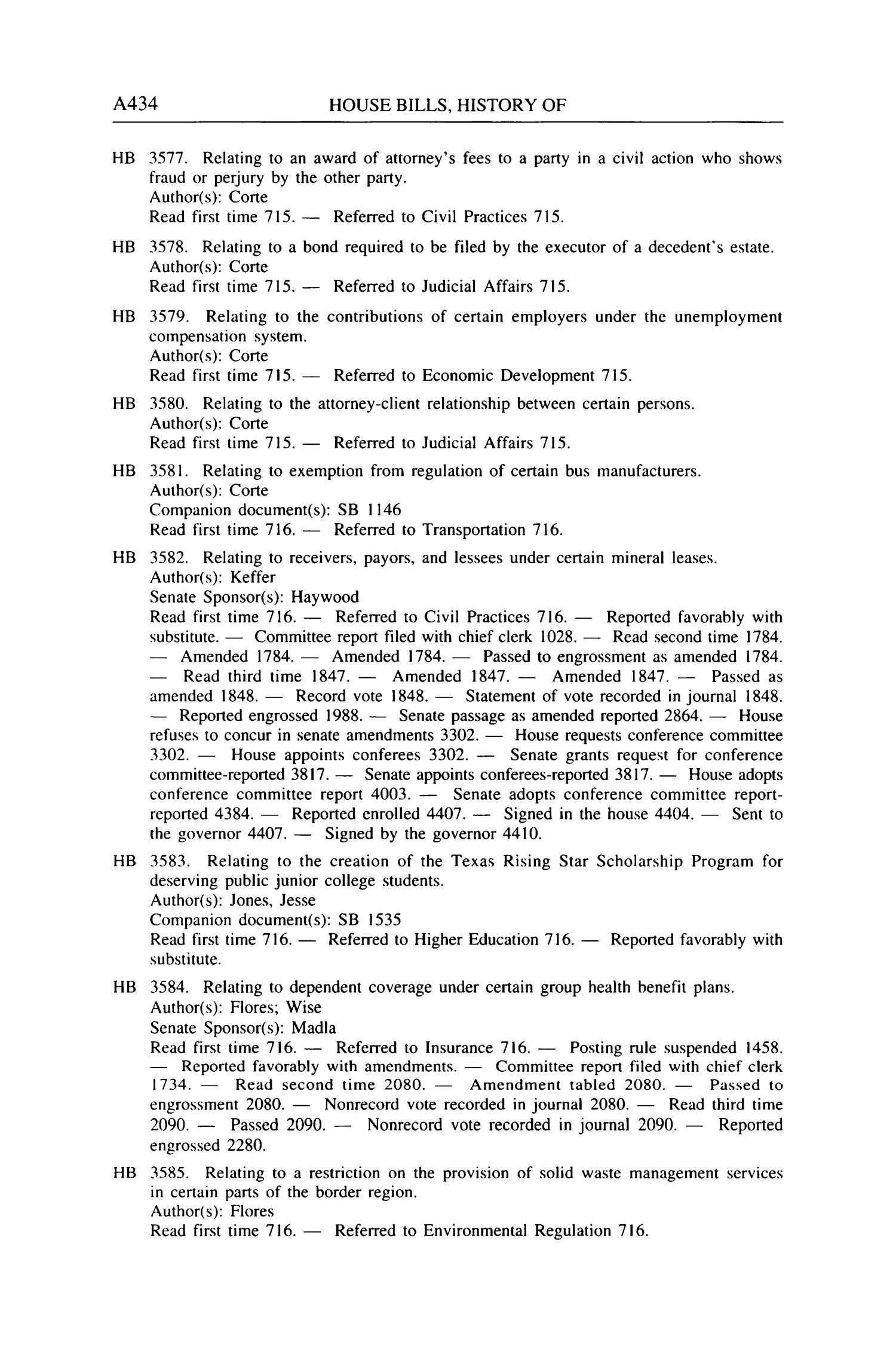 Journal of the House of Representatives of the Regular Session of the Seventy-Sixth Legislature of the State of Texas, Volume 5
                                                
                                                    A434
                                                