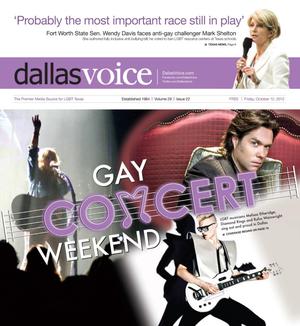 Dallas Voice (Dallas, Tex.), Vol. 29, No. 22, Ed. 1 Friday, October 12, 2012