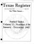 Journal/Magazine/Newsletter: Texas Register: Annual Index January - December 1988, Volume 13 Numbe…