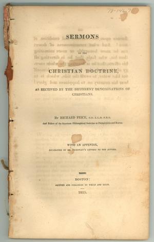 Sermons on the Christian Doctrine, as received by the different denominations of Christians.