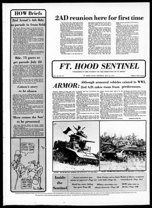 Primary view of object titled 'The Fort Hood Sentinel (Temple, Tex.), Vol. 36, No. 19, Ed. 1 Thursday, July 14, 1977'.