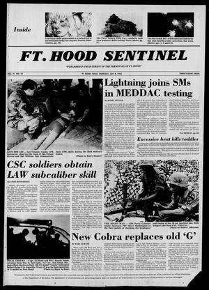 Primary view of object titled 'The Fort Hood Sentinel (Temple, Tex.), Vol. 41, No. 10, Ed. 1 Thursday, July 8, 1982'.