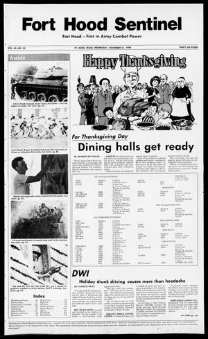 The Fort Hood Sentinel (Temple, Tex.), Vol. 43, No. 29, Ed. 1 Wednesday, November 21, 1984